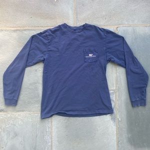 Navy Blue Vineyard Vines Long Sleeve Whale Shirt